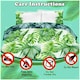 image 4 of Tropical Leaf Printed Duvet Cover Set Reversible Polycotton Beddings Multi | King