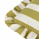 image 4 of furn. Linen Stripe Printed Ruffle Linen/Olive Filled Cushion 50 x 50 cm | Multi