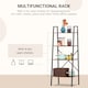 image 3 of HOMCOM Ladder Shelf, Bookshelf, 4-Tier Industrial Storage Rack for Living Room, Bedroom, Kitchen, Rustic Brown and Black