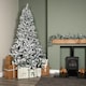 image 2 of 8ft (2.4m) Snow Flocked Artificial Christmas Tree with Green Metal Stand and 1017 Tips
