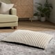 image 10 of OHS Ribbed Fleece Rectangular Soft Warm Cosy Plump Plush Pet Dog Cat Cushion Bed, 80x60cm Black | L
