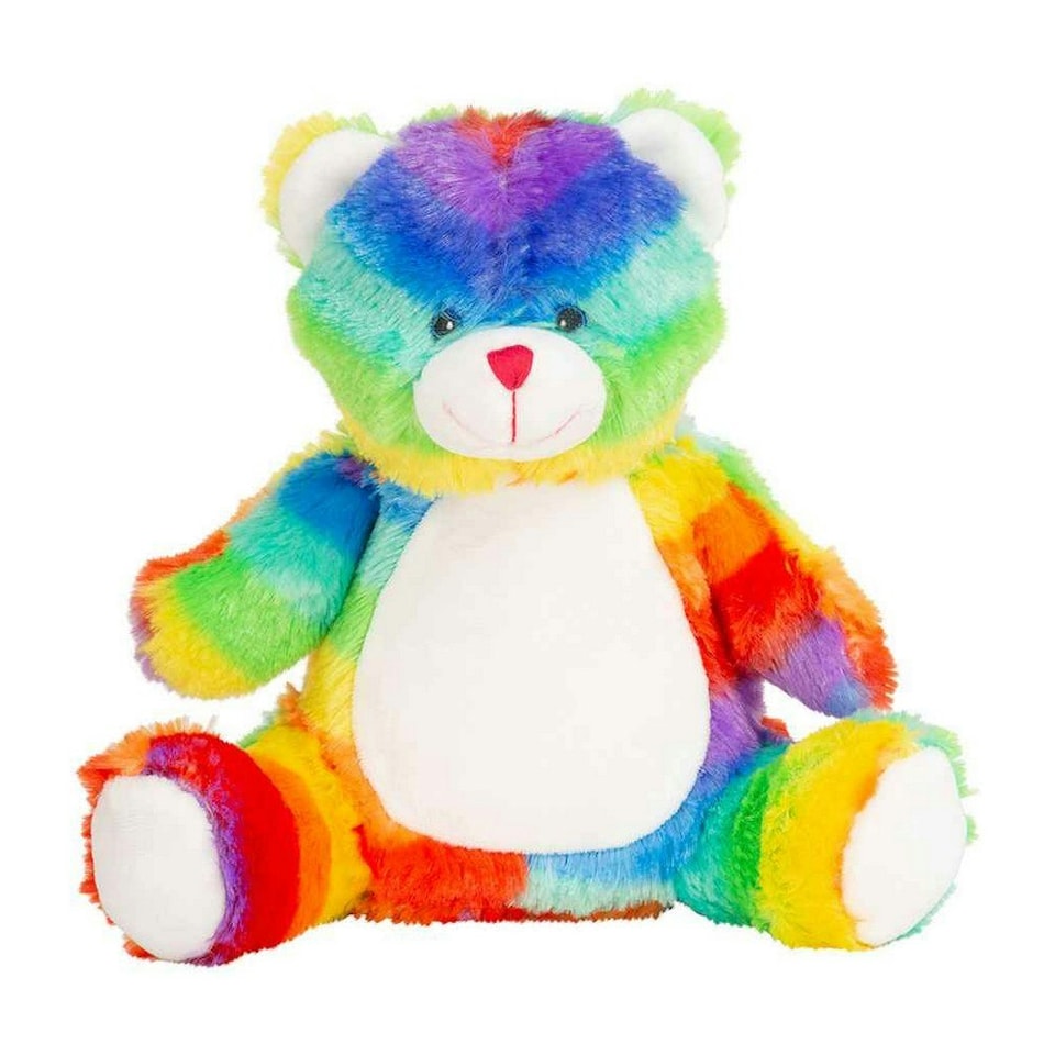 image 1 of Mumbles Zipped Rainbow Bear Plush Toy - Multicoloured - One Size