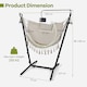 image 2 of COSTWAY Hammock Chair with Stand Height Adjustable Hanging Chair