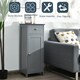image 8 of COSTWAY Bathroom Storage Cabinet Wooden Cupboard Grey Grey