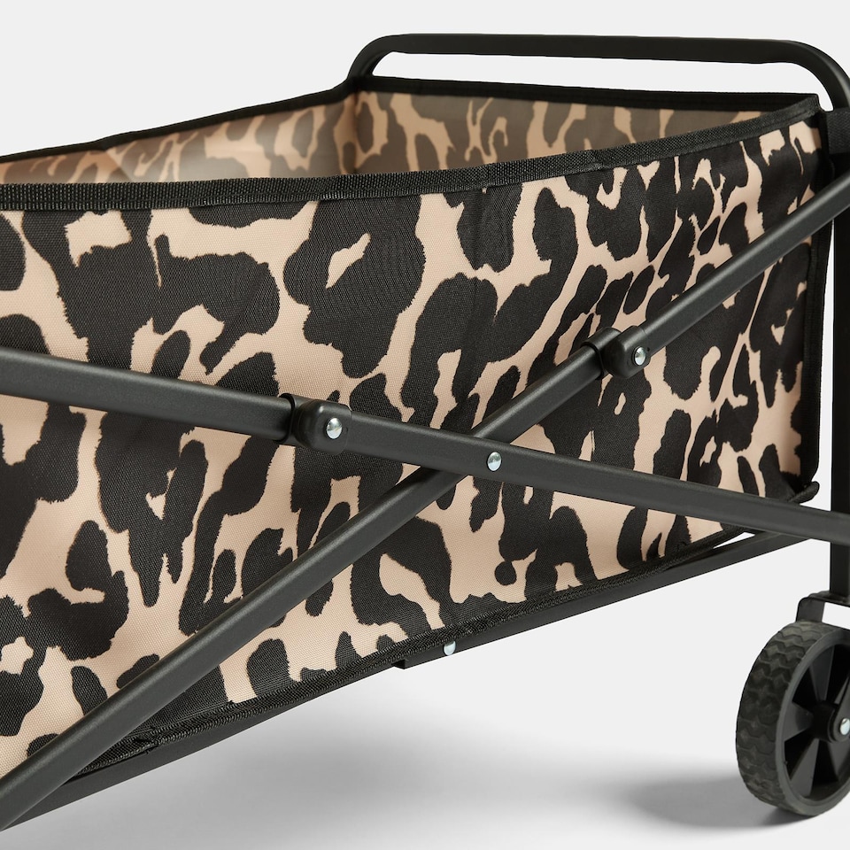 image 1 of OHS Printed Foldable Camping Trolly Outdoor Garden Cart Shopping