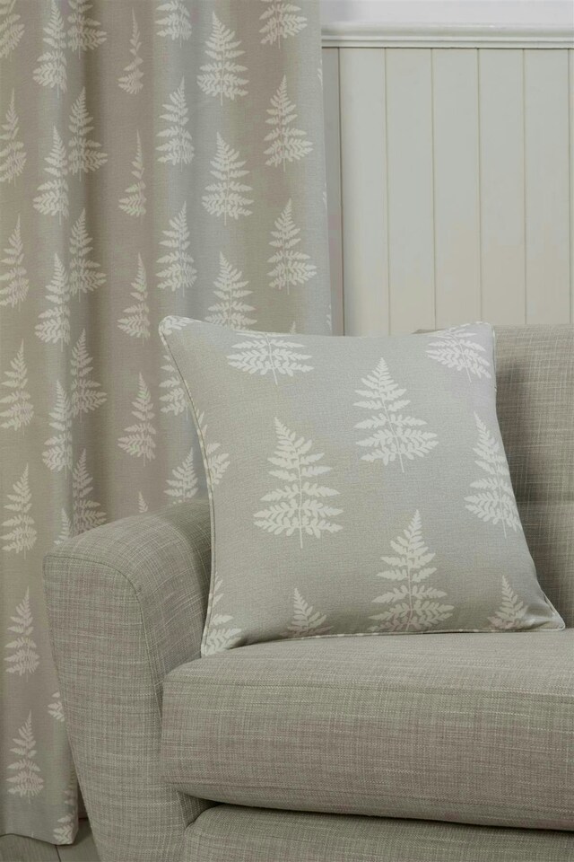 image 1 of Esher Eyelet Curtains - Grey - 168cm x 137cm