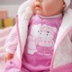 image 5 of BiBi Doll 20" Pinky Baby Doll Girl with White Coat Outfit, Sounds & Dummy Toy