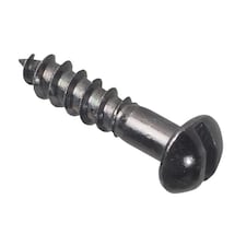 Forgefix Wood Screw Slotted Round Head St Black Japanned 3/4in X 8 Forgepack 25 - Multi Colour - One Size