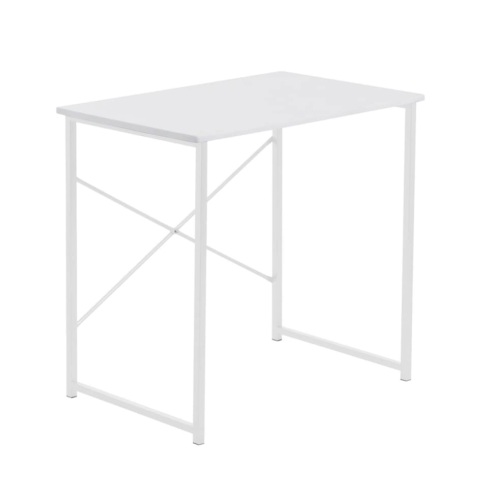 image 1 of Harbour Housewares Wooden Computer Desk - White/White | White | White/White