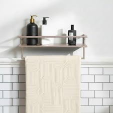 OHS Towel Rail Bathroom Shelf Space Saving Storage Unit Wall Mounted