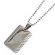 image 1 of Arsenal FC Patterned Dog Tag And Chain - Silver - One Size