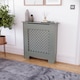 image 7 of Vida Designs Oxford Radiator Cover Painted MDF Cabinet, Grey, 78cm