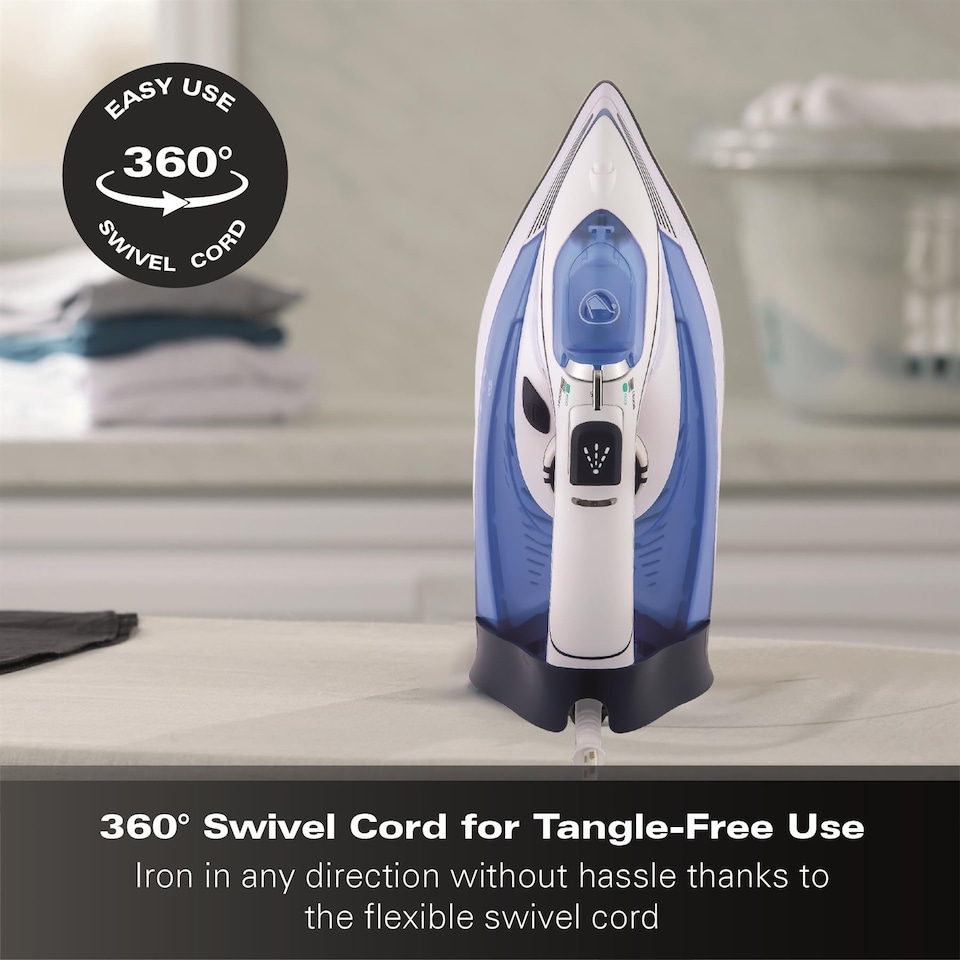 image 1 of Hamilton Beach Pro SteamMax Steam Iron - White/Blue