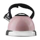 image 1 of Interiors by Premier 3000ml Pink Whistling Kettle, Stainless Steel Stovetop Kettle With Whistle & Cool Touch Handle, Pink Finish