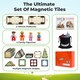 image 6 of Dekko 100pc Magnetic Tiles Building Blocks Safe Educational Toy for Kids | Multi | Nature