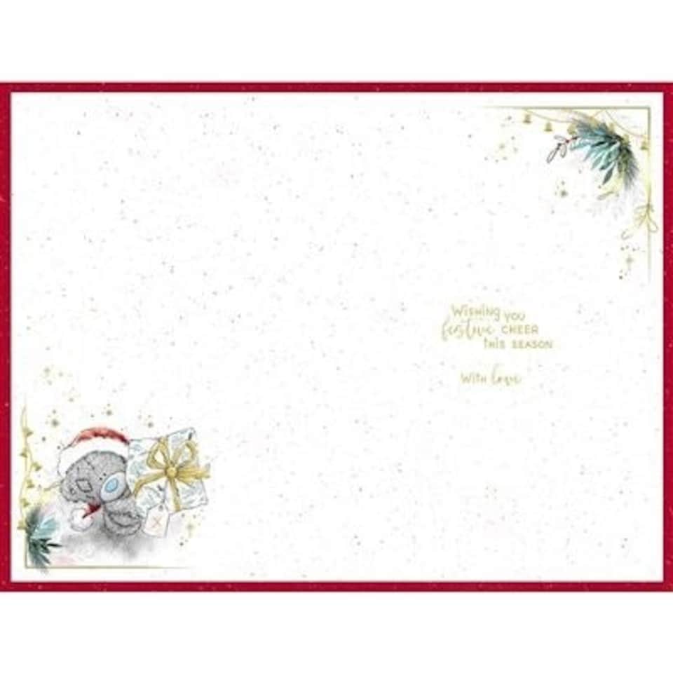 image 1 of Bear Unwrapping Gift Great Grandma Christmas Card