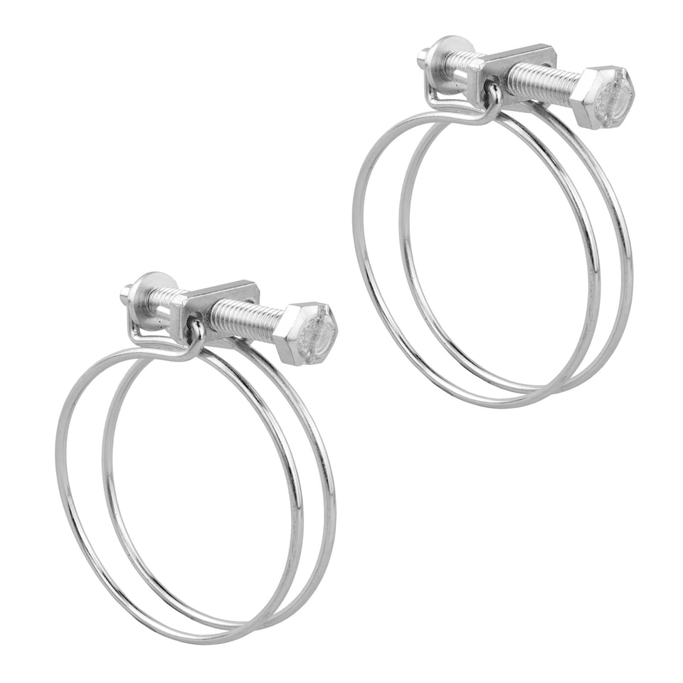 image 1 of KCT Universal 50-55mm Double Wire Clips for Hose Pipe - 2 Pack