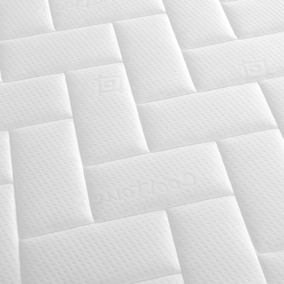 image 1 of Quilted Brick Hybrid Mattress - 18cm Deep, Soft Firmness | White | Single