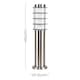 image 5 of ValueLights 4 x Wharf Modern Silver Stainless Steel Outdoor Wired IP44 Garden Post Lights | Chrome