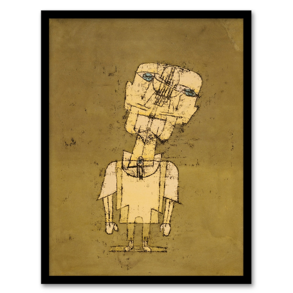 image 1 of Paul Klee Framed Wall Art Ghost of a Genius Abstract Self Portrait Home Décor