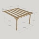 image 4 of Wall Mounted Double Premium Pergola - Wood - L360 x W480 x H270 cm - Rustic Brown