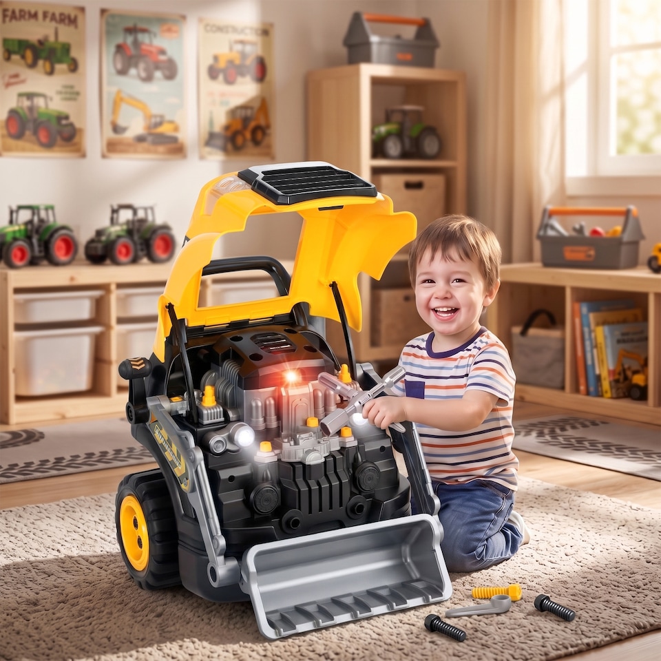 image 1 of AIYAPLAY Kids Truck Engine Toy with Spray, Lights, Sounds for 3-6 Years