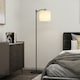 image 2 of HOMCOM LED Floor Lamp with Dimmable Colours Temperature & Brightness, Black | Black