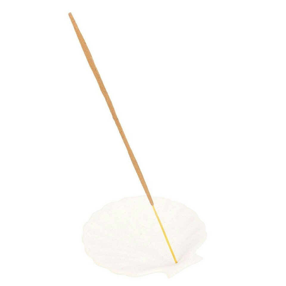 image 1 of Something Different Scallop Incense Holder - Off White - One Size