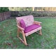 image 2 of Deluxe Rocker Bench With 1 x Bench Cushion Burgundy, 1 x Scatter Cushion Burgundy, 1 x Standard Cover