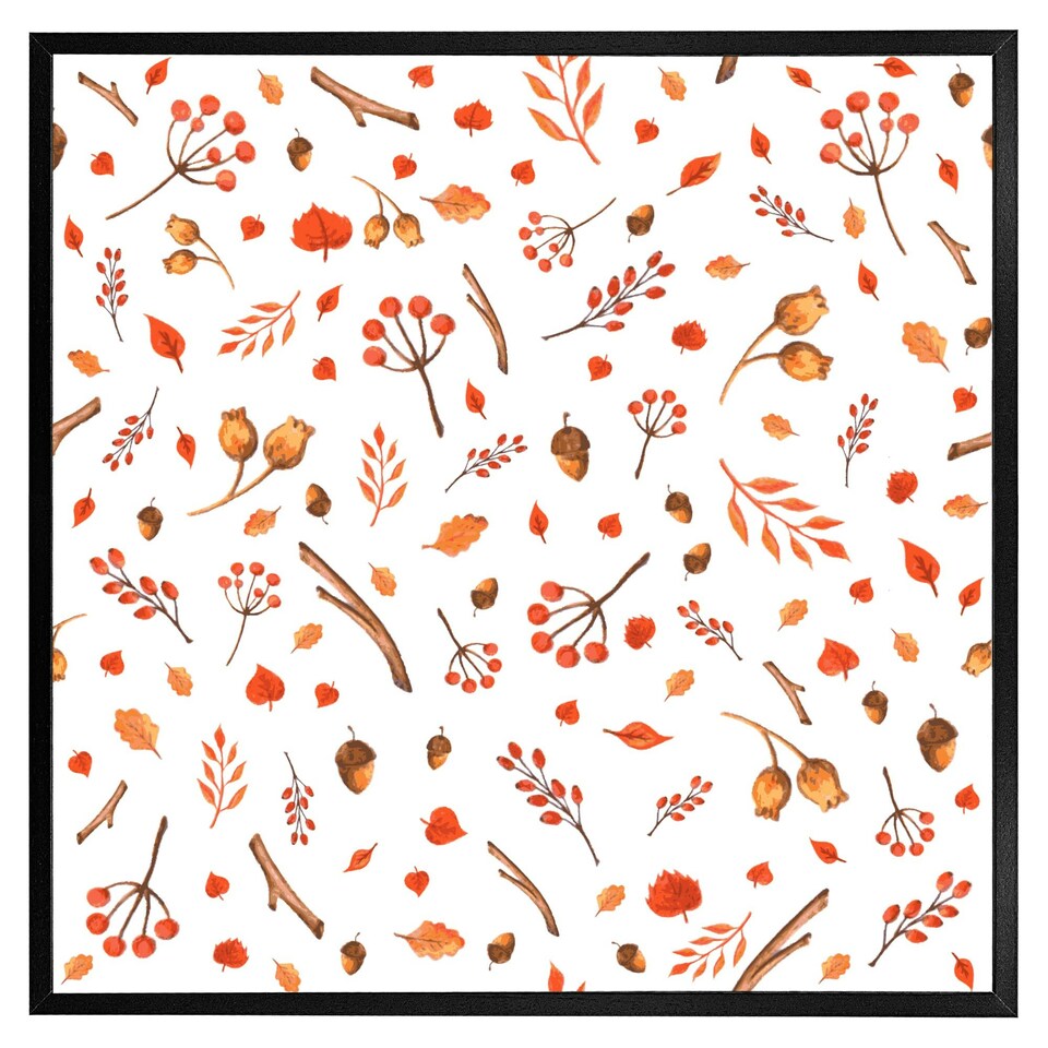 image 1 of Acorns & leaves (Picture Frame) Grey | L