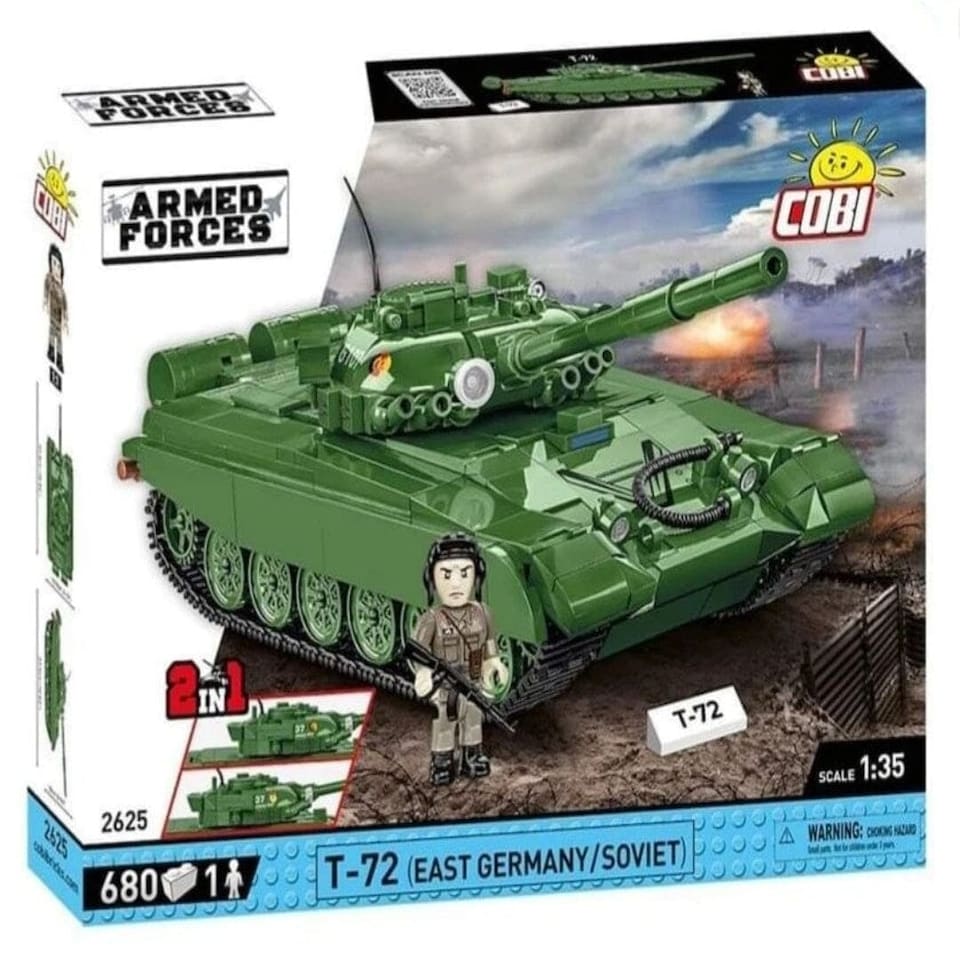 image 1 of T-72 M1 DDR & RU brick tank model - COBI 2625 - 678 bricks
