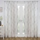 image 1 of Bracken Grey Leaf Print Linen-Look Voile Panel - Pair 140 x 183 cm (55x72")