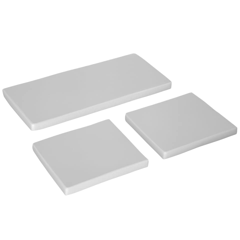 image 1 of Outsunny 3PCs Rattan Garden Seat Cushions Pads for Patio Furniture, Grey