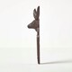 image 3 of Homescapes Brown Wall Mounted Cast Iron Stag Garden Thermometer