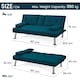 image 4 of Yaheetech Fabric Upholstered Convertible Futon Sofa Bed for Small Spaces