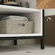 image 10 of HOMCOM Bathroom Under Sink Cabinet for Basin with or without Pedestal Cream White | Cream