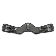 Velociti Lusso Leather Horse Dressage Girth - Black - 22in