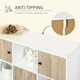 image 5 of HOMCOM Bookcase, Display Cabinet with 6 Storage Cubes for Living Room Natural