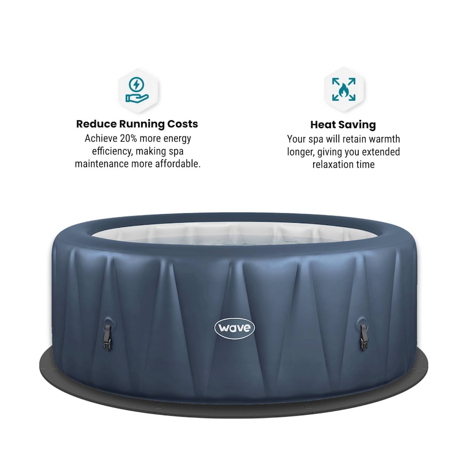 image 1 of Wave Insulating Foam Hot Tub Mat, Round, 165cm diameter
