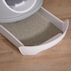 image 10 of PawHut Futuristic Capsule-Shaped Cat Litter Box w/ 2 Doors Scoop Drawer Grey