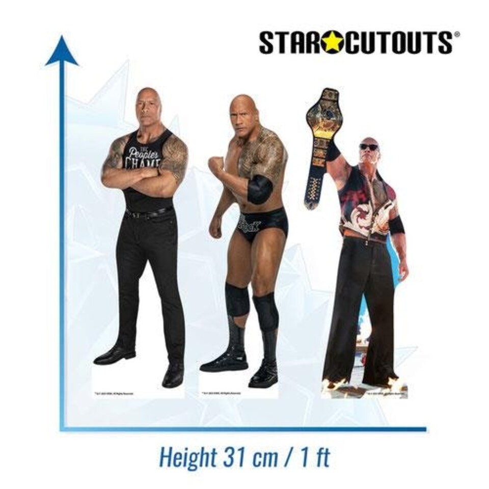 image 1 of The Rock WWE Dwayne Johnson Table Top Cardboard Cutouts - Pack of 3