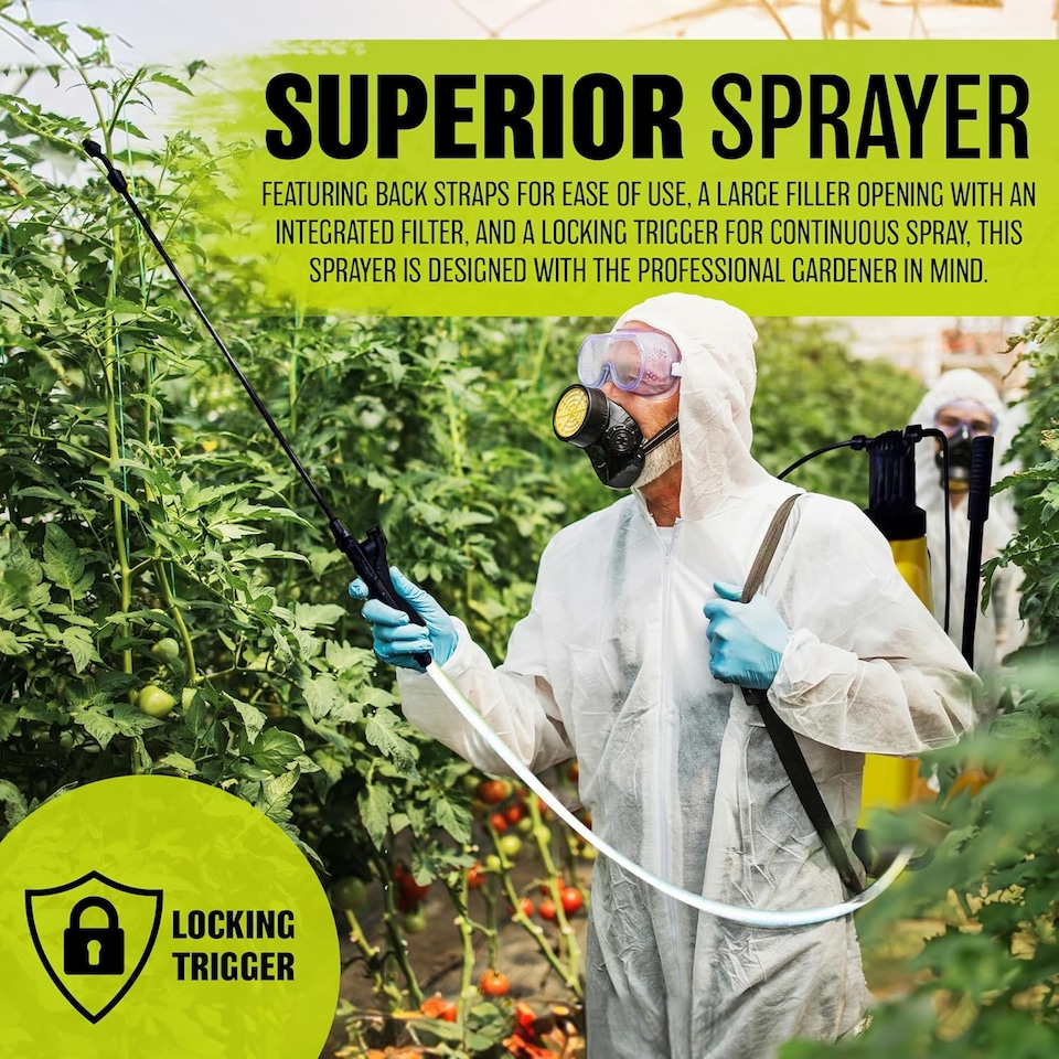 image 1 of 20l Knapsack Pressure Sprayer Water Spray Bottle Backpack Garden Cleaning Weed Remover