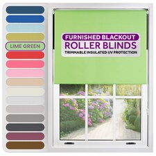 Blackout Roller Blind 80cm Wide x 210cm Long | Green | Lime