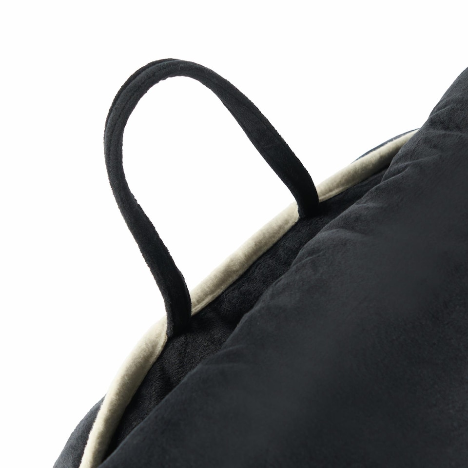 image 1 of OHS Piped Edge Reading Pillow with Head Rest Back Support Bed Sofa | Black