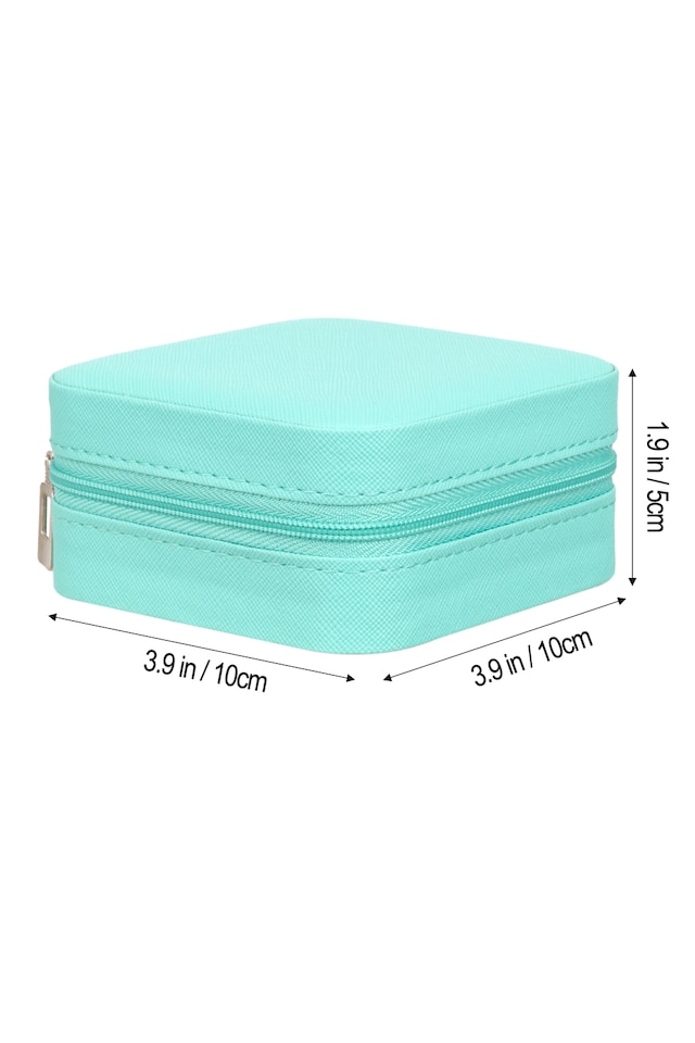 image 1 of Living and Home Portable Jewelry Organizer Box with Multiple Compartments-Green | Green