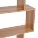 image 8 of HOMCOM 6-Tier Wooden Modern S-Shaped Shelf Storage Unit Home Office Maple Colour