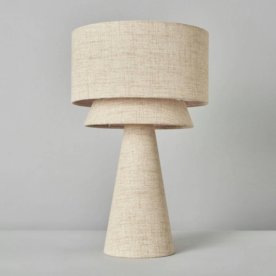 image 1 of BHS Terri Tiered Table Lamp, Natural