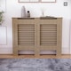 image 2 of Vida Designs Milton Radiator Cover MDF Slatted Cabinet, Unfinished, 111cm