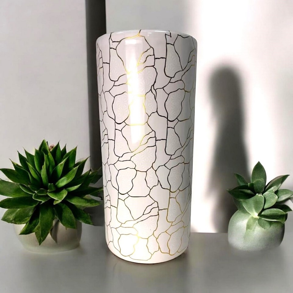 image 1 of 18 Inch Umbrella Stand - Ceramic - L20 x W20 x H46 cm - White