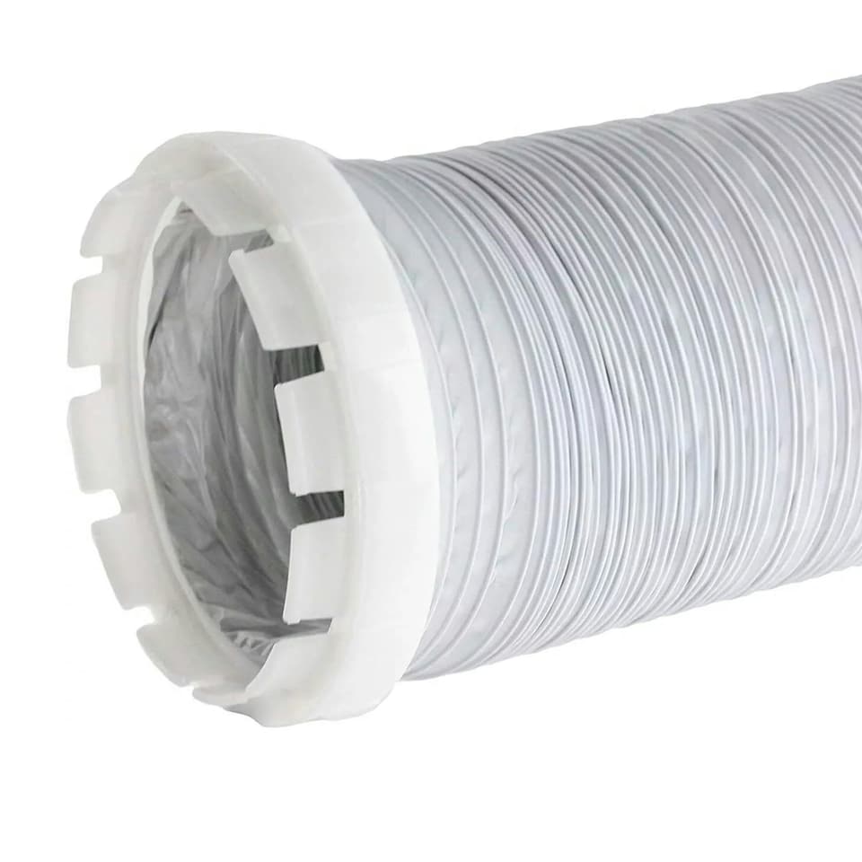 image 1 of SPARES2GO 4m Vent Hose + Connection Adapter Kit for Hotpoint Tumble Dryer